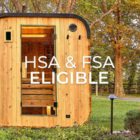 Outdoor Cedar Sauna Built for Year-Round Wellness, 6-Person Capacity, 9kW Electric Heater, WiFi Control