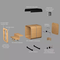 Outdoor Cedar Sauna Built for Year-Round Wellness, 6-Person Capacity, 9kW Electric Heater, WiFi Control