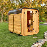 Outdoor Cedar Sauna Built for Year-Round Wellness, 6-Person Capacity, 9kW Electric Heater, WiFi Control