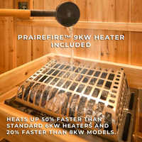Outdoor Cedar Sauna Built for Year-Round Wellness, 6-Person Capacity, 9kW Electric Heater, WiFi Control