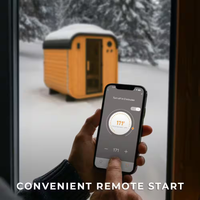 Outdoor Cedar Sauna Built for Year-Round Wellness, 6-Person Capacity, 9kW Electric Heater, WiFi Control