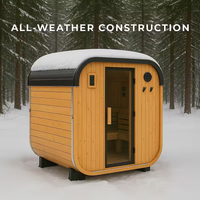 Outdoor Cedar Sauna Built for Year-Round Wellness, 6-Person Capacity, 9kW Electric Heater, WiFi Control