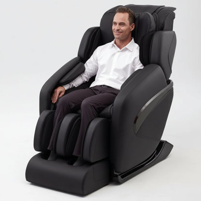 Jin L Track Deluxe Zero Gravity Full Body Massage Chair with Lumbar, Forearm & Calf Heat Therapy and Shiatsu Calf Massage